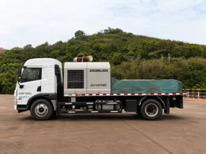 Concrete pumping system of the 2020 Zoomlion ZLJ5140THBJE unidad 10 used truck-mounted concrete line pump.