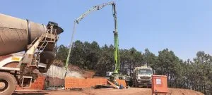 2022 Zoomlion ZLJ53510THBJF unidad 10 used concrete boom pump truck shown in working condition.