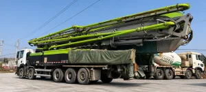 Concrete pumping system of the 2020 Zoomlion ZLJ5541THBSE unidad 6 used concrete boom pump truck.