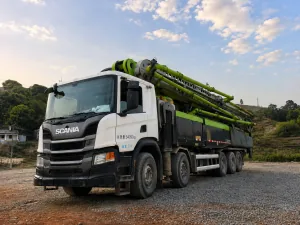 2020 Zoomlion ZLJ5541THBSE unidad 6 used concrete boom pump truck, main view.