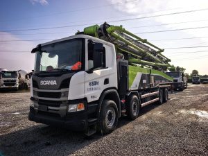 2019 Zoomlion 56m شاحنة مضخة خرسانة بذراع ZLJ5441THBSE – Scania شاسيه
