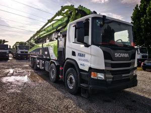 2019 Zoomlion 56m شاحنة مضخة خرسانة بذراع ZLJ5441THBSE – Scania شاسيه