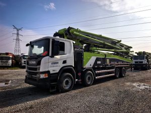 2019 Zoomlion 56m شاحنة مضخة خرسانة بذراع ZLJ5441THBSE – Scania شاسيه